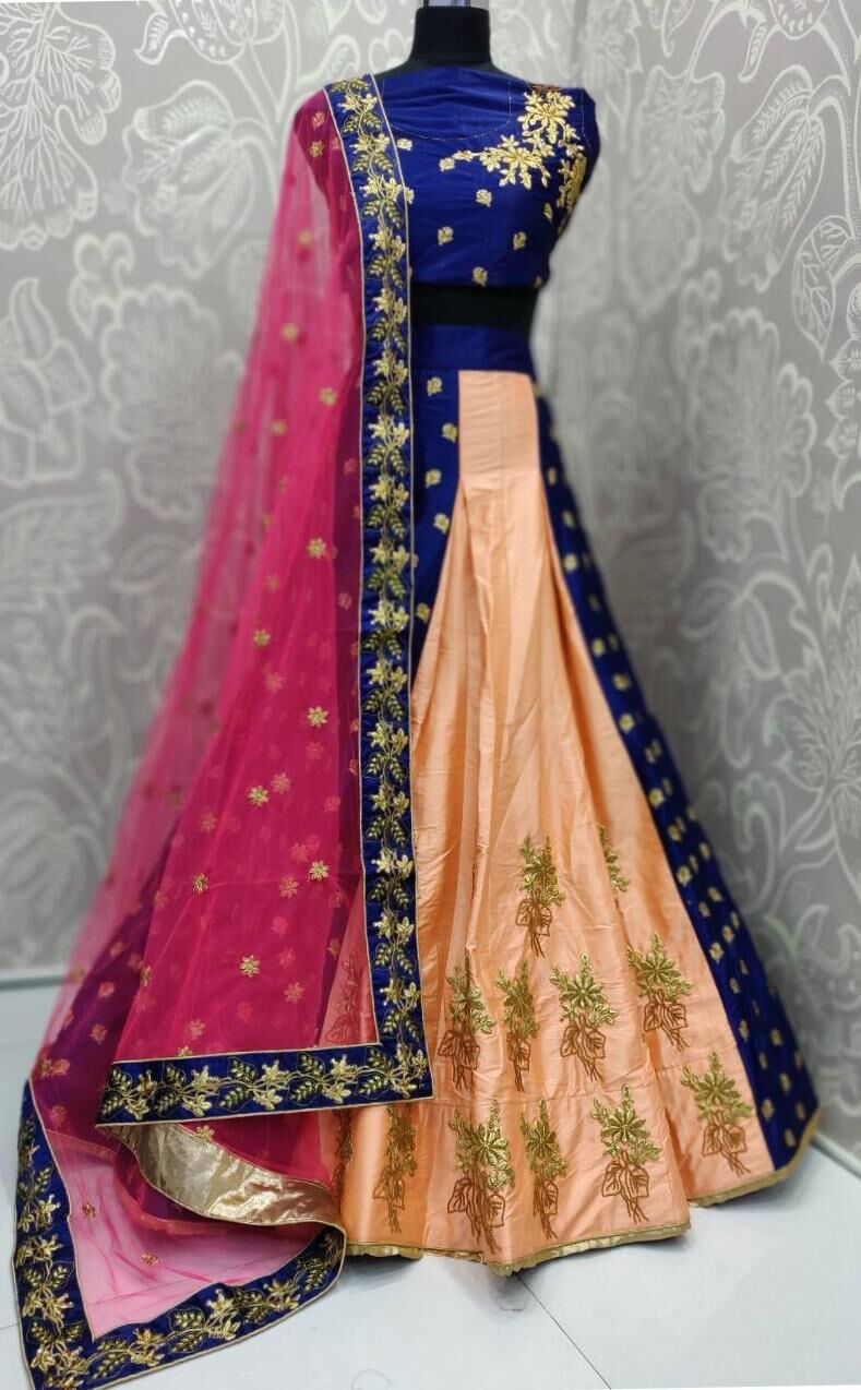 Buy online Embroidered Semi-stitched Lehenga Choli With Dupptta from ethnic  wear for Women by Readiprint Fashions for ₹4729 at 65% off | 2024  Limeroad.com