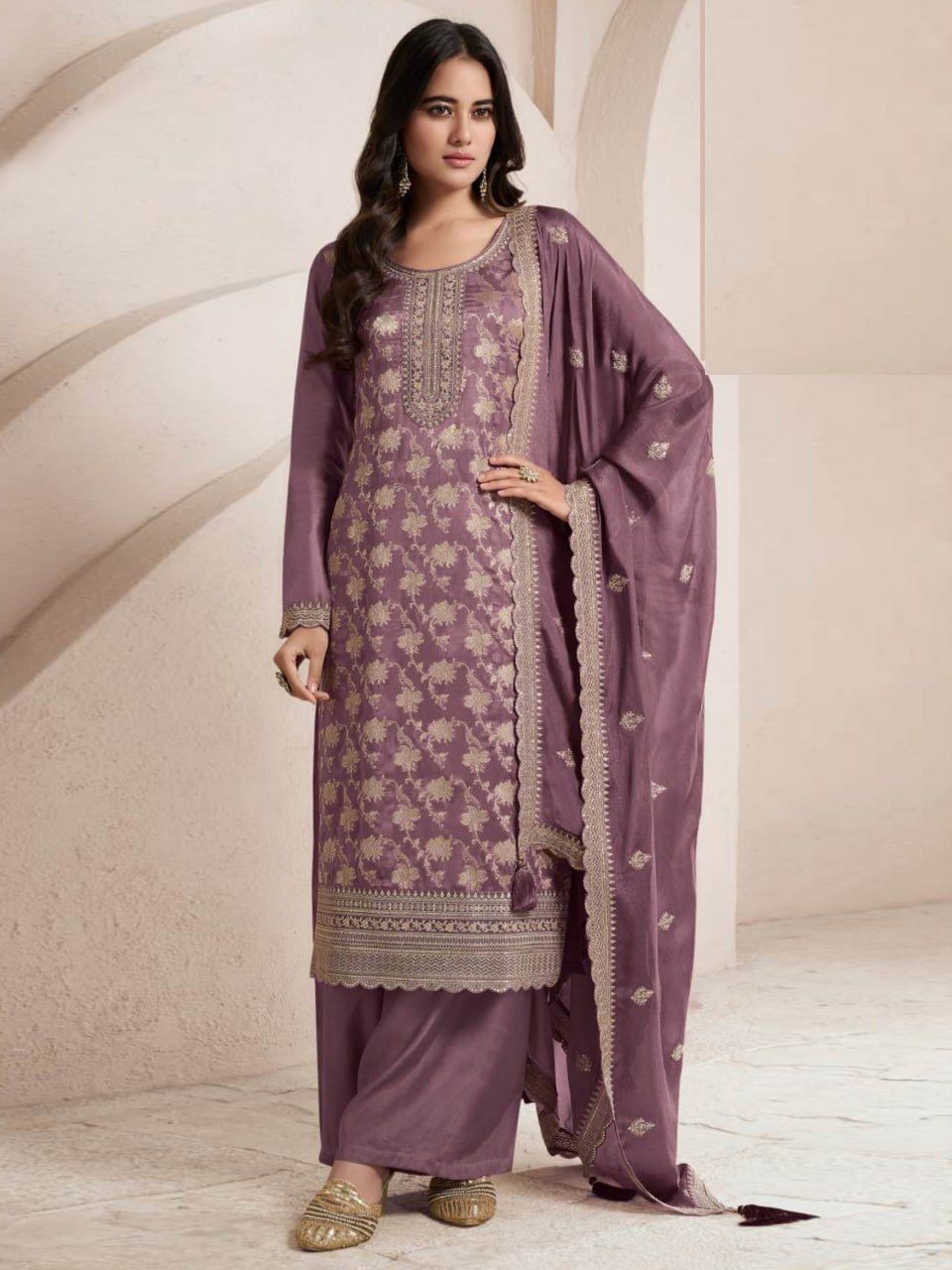 Jacquard Viscose Silk Semi Stitched Wedding Suits 70351