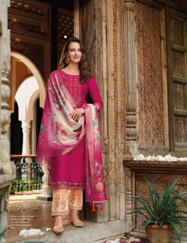 Red Soft Silk Hand Work Top & Banarasi Bottom With Silk Dupatta Suits 23204