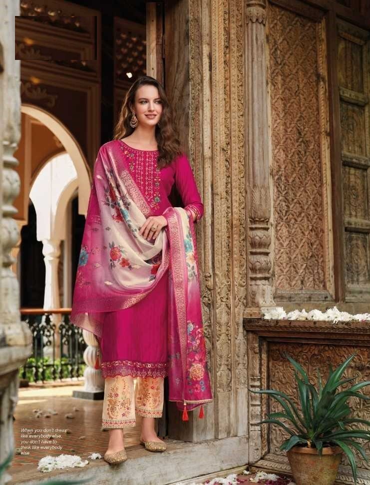 Red Soft Silk Hand Work Top & Banarasi Bottom With Silk Dupatta Suits 23204