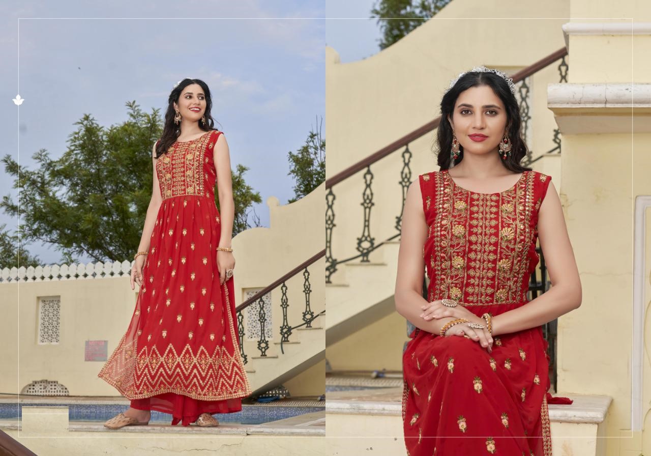Pure Georgette Kurti Palazzo Sets 1002 - Image 3