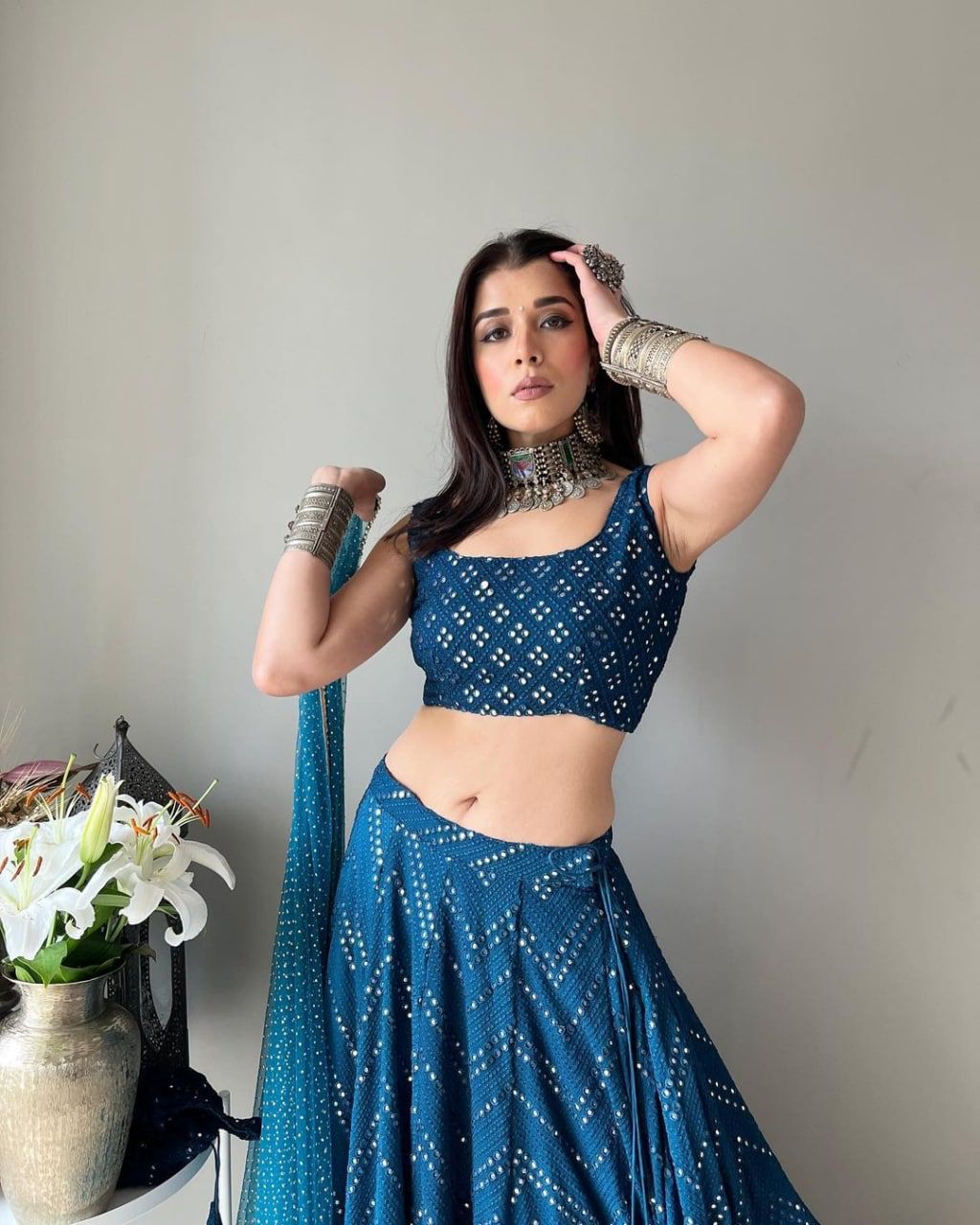 All Over Sequins Work Wedding Lehenga 323 - Image 5